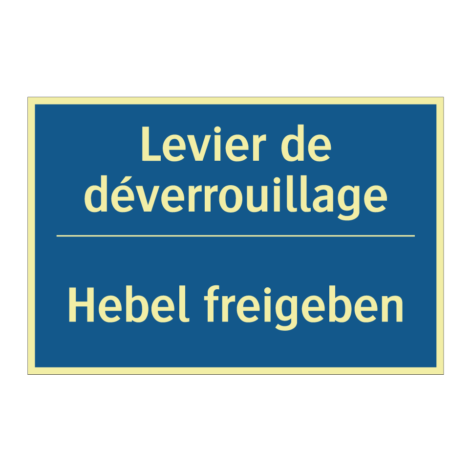 Hebel freigeben - Levier de déverrouillage
