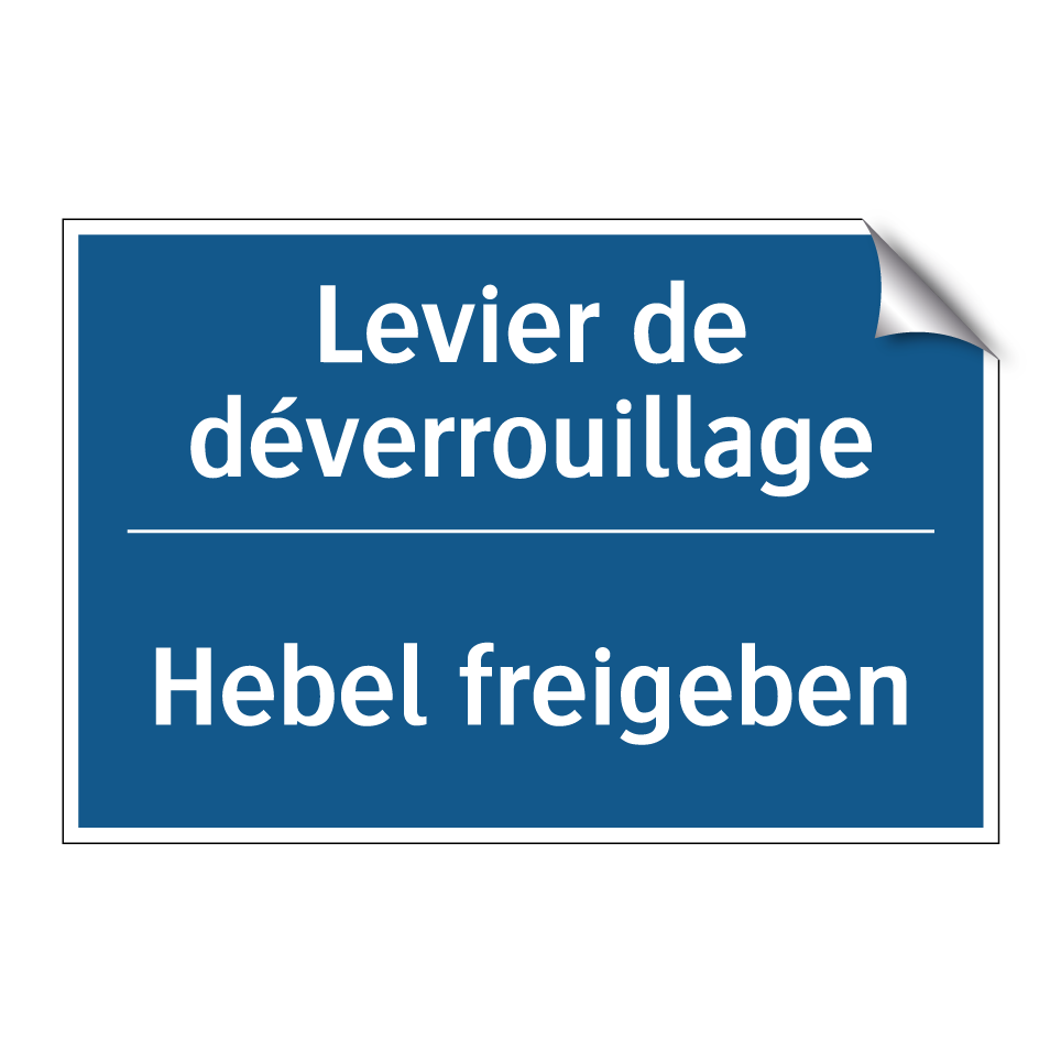 Hebel freigeben - Levier de déverrouillage