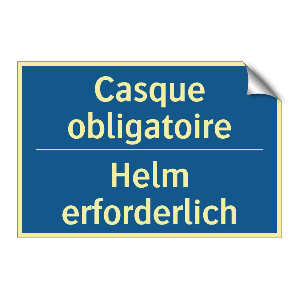 Helm erforderlich - Casque obligatoire