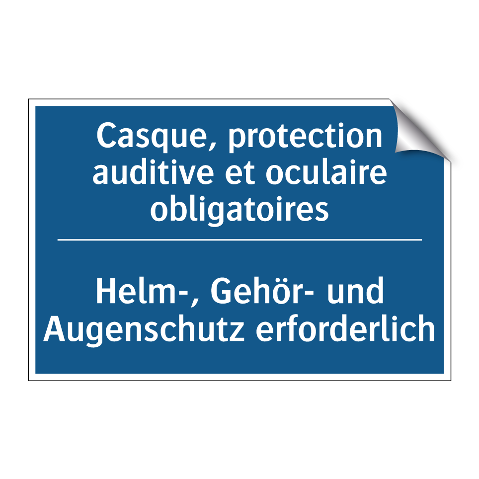 Helm-, Gehör- und Augenschutz /.../ - Casque, protection auditive et /.../