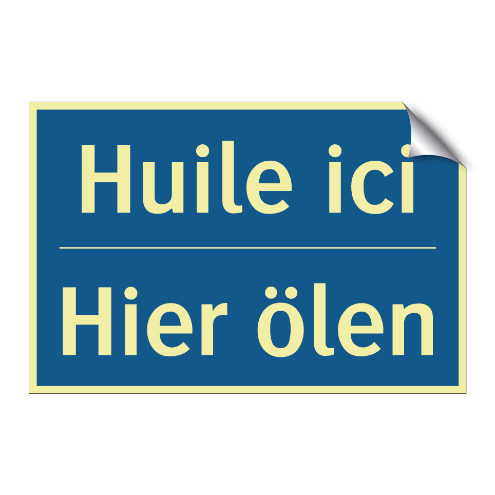 Hier ölen - Huile ici