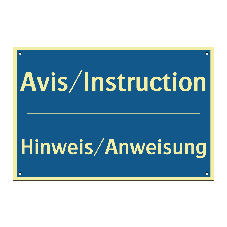 Hinweis/Anweisung - Avis/Instruction