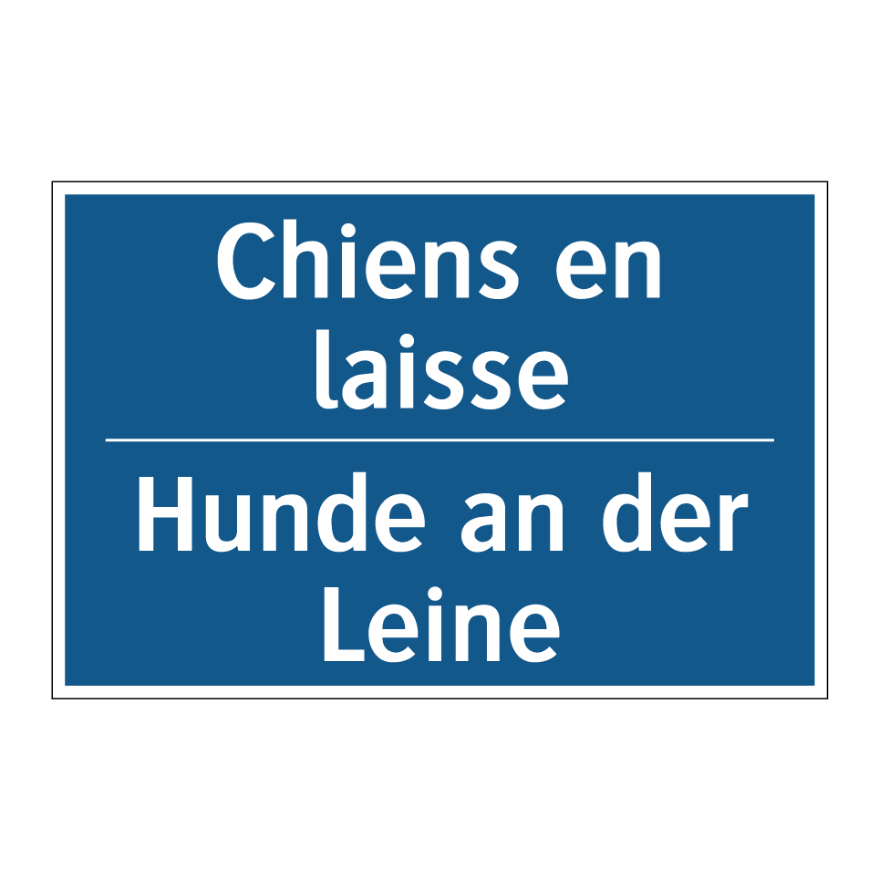 Hunde an der Leine - Chiens en laisse