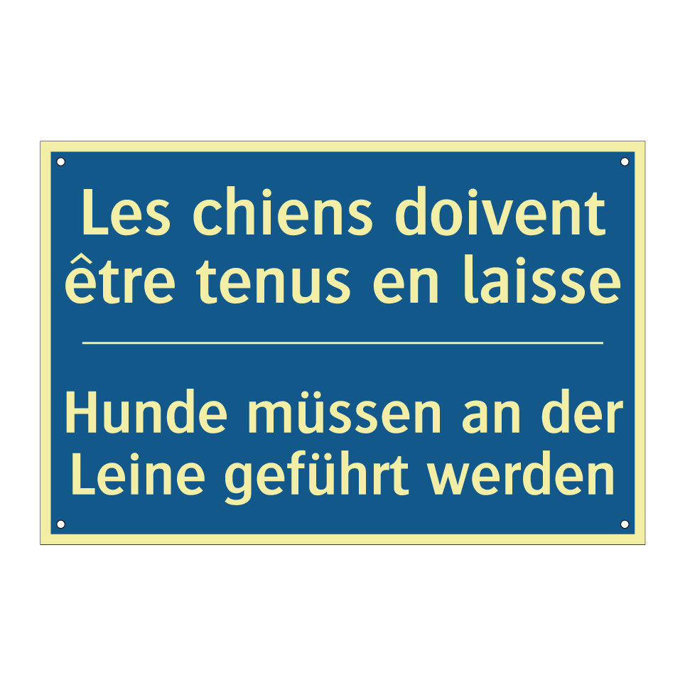 Hunde müssen an der Leine geführt /.../ - Les chiens doivent être tenus /.../
