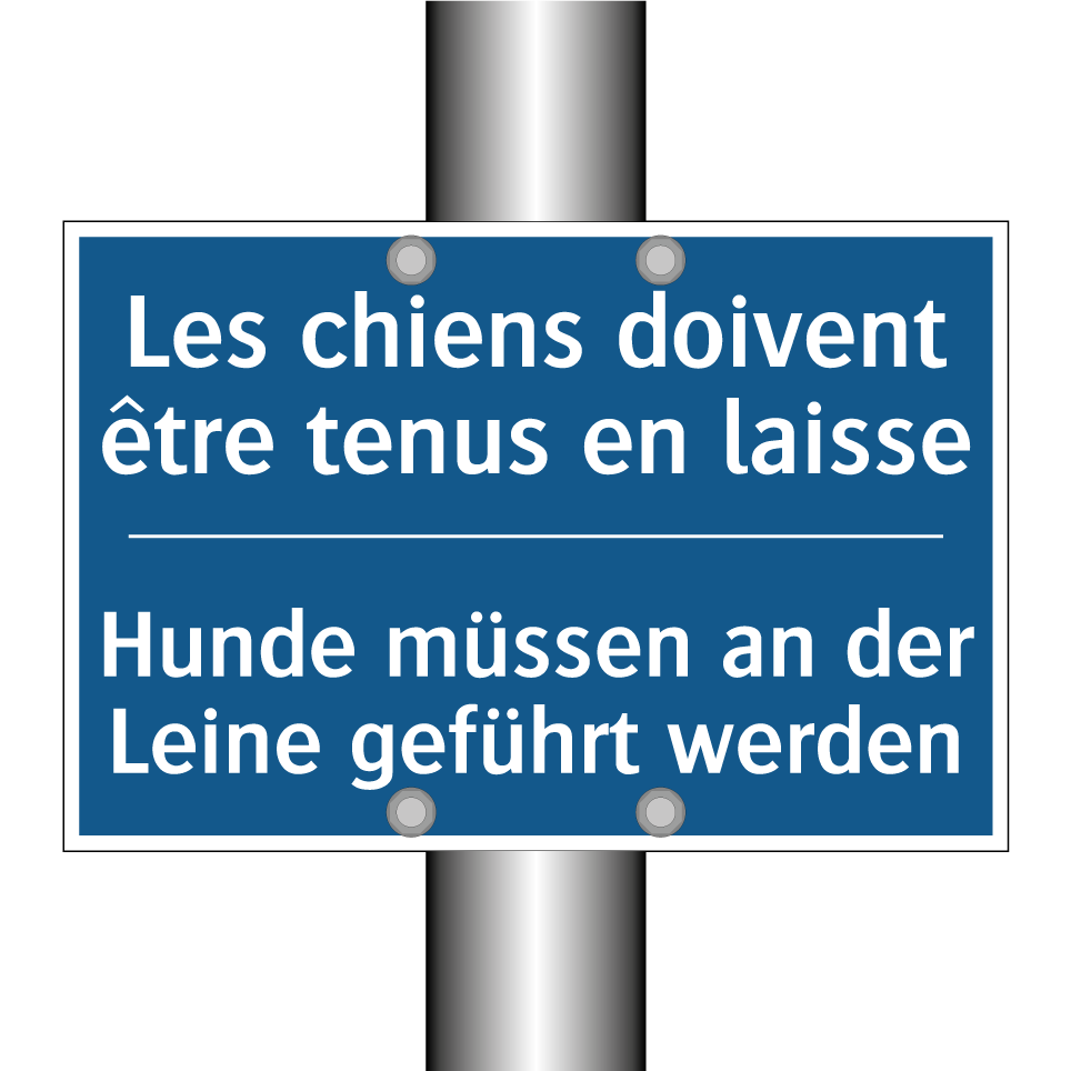 Hunde müssen an der Leine geführt /.../ - Les chiens doivent être tenus /.../