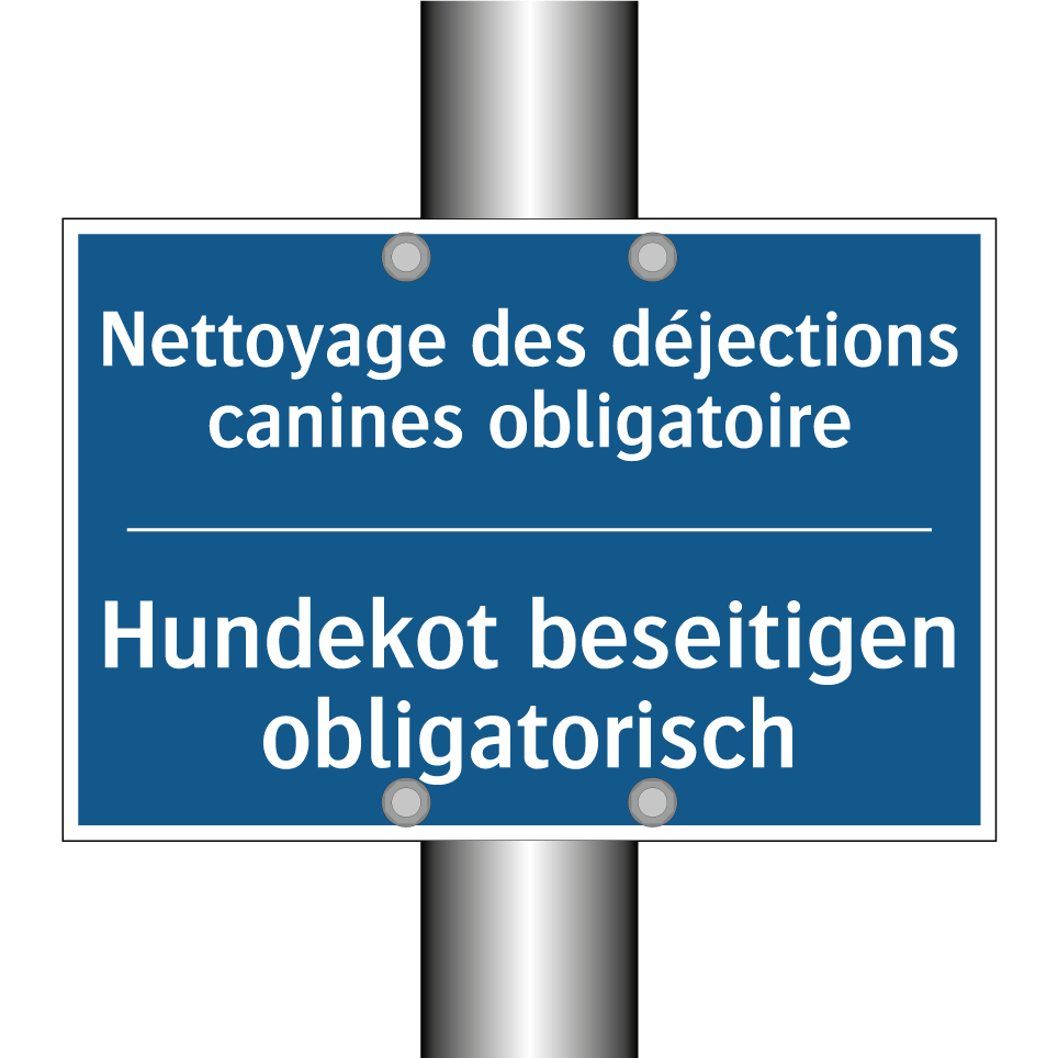 Hundekot beseitigen obligatorisch /.../ - Nettoyage des déjections canines /.../
