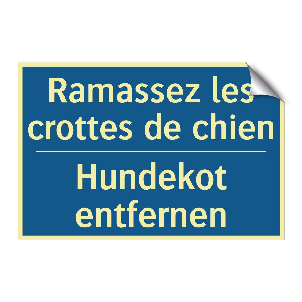 Hundekot entfernen - Ramassez les crottes de chien