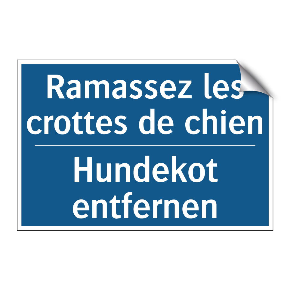 Hundekot entfernen - Ramassez les crottes de chien