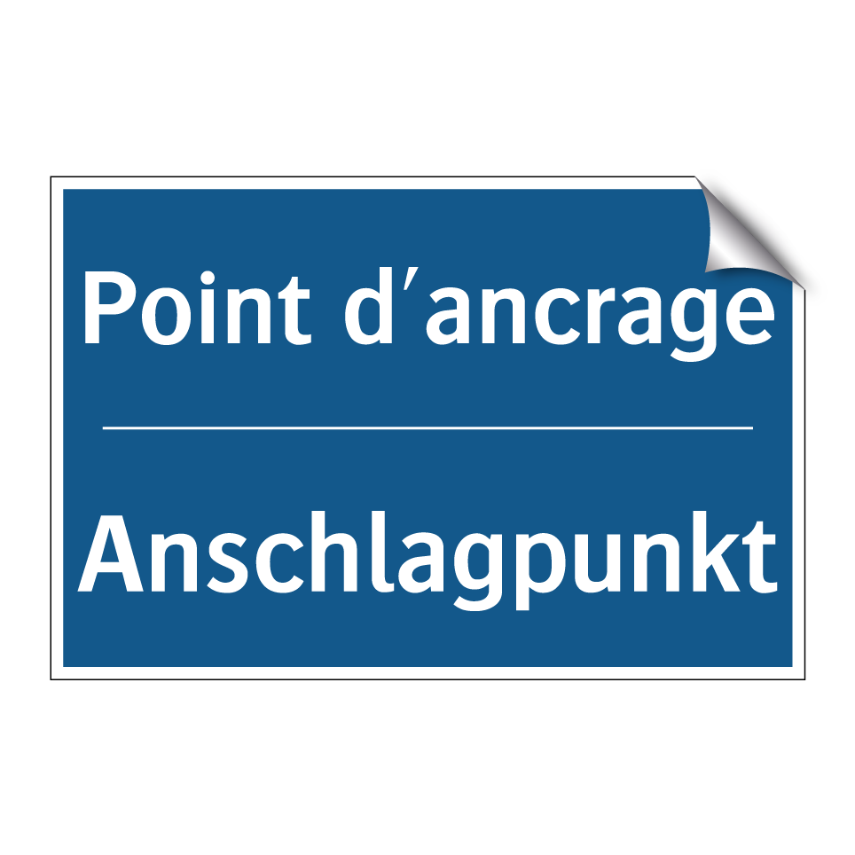 Anschlagpunkt - Point d'ancrage