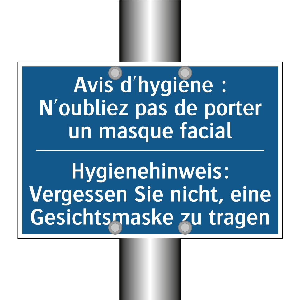 Hygienehinweis: Vergessen Sie /.../ - Avis d'hygiène : N'oubliez pas /.../