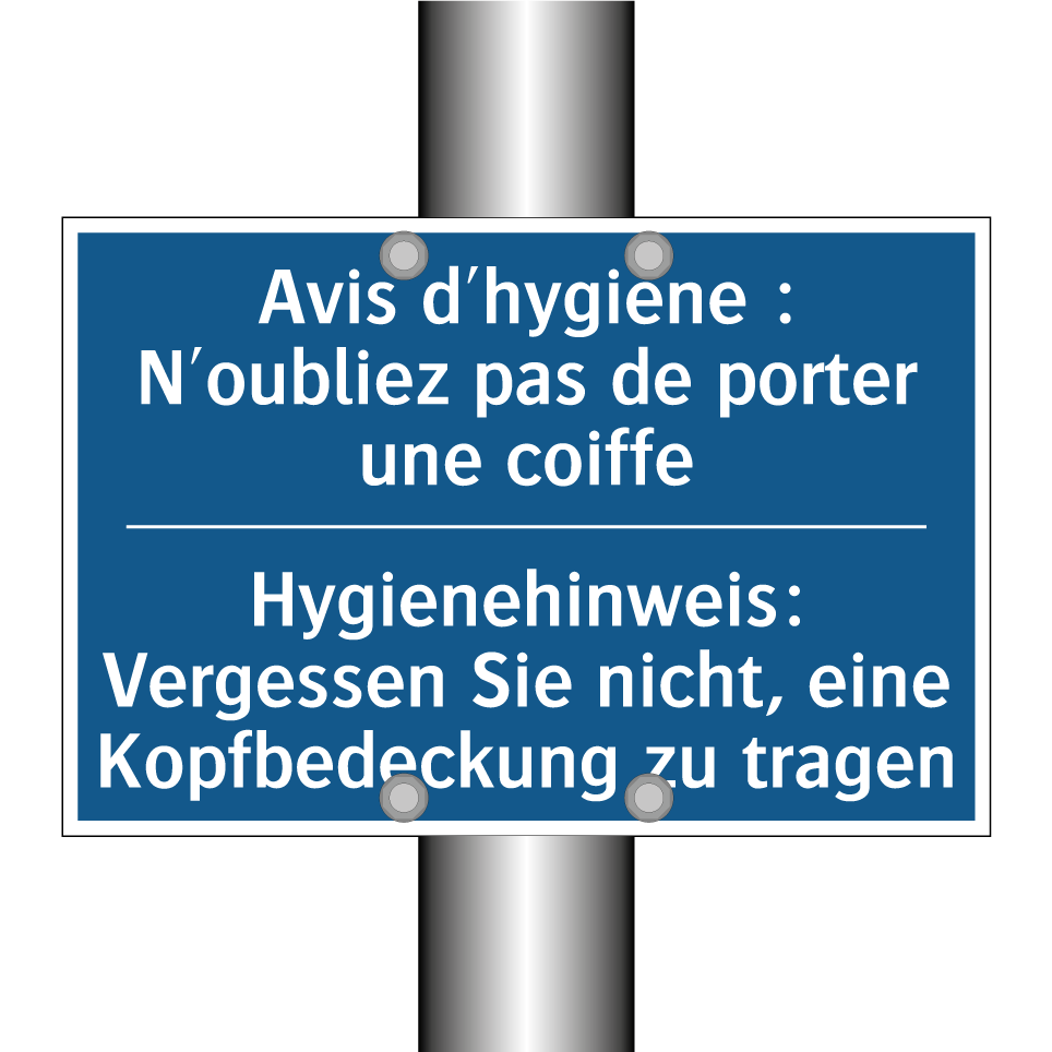 Hygienehinweis: Vergessen Sie /.../ - Avis d'hygiène : N'oubliez pas /.../