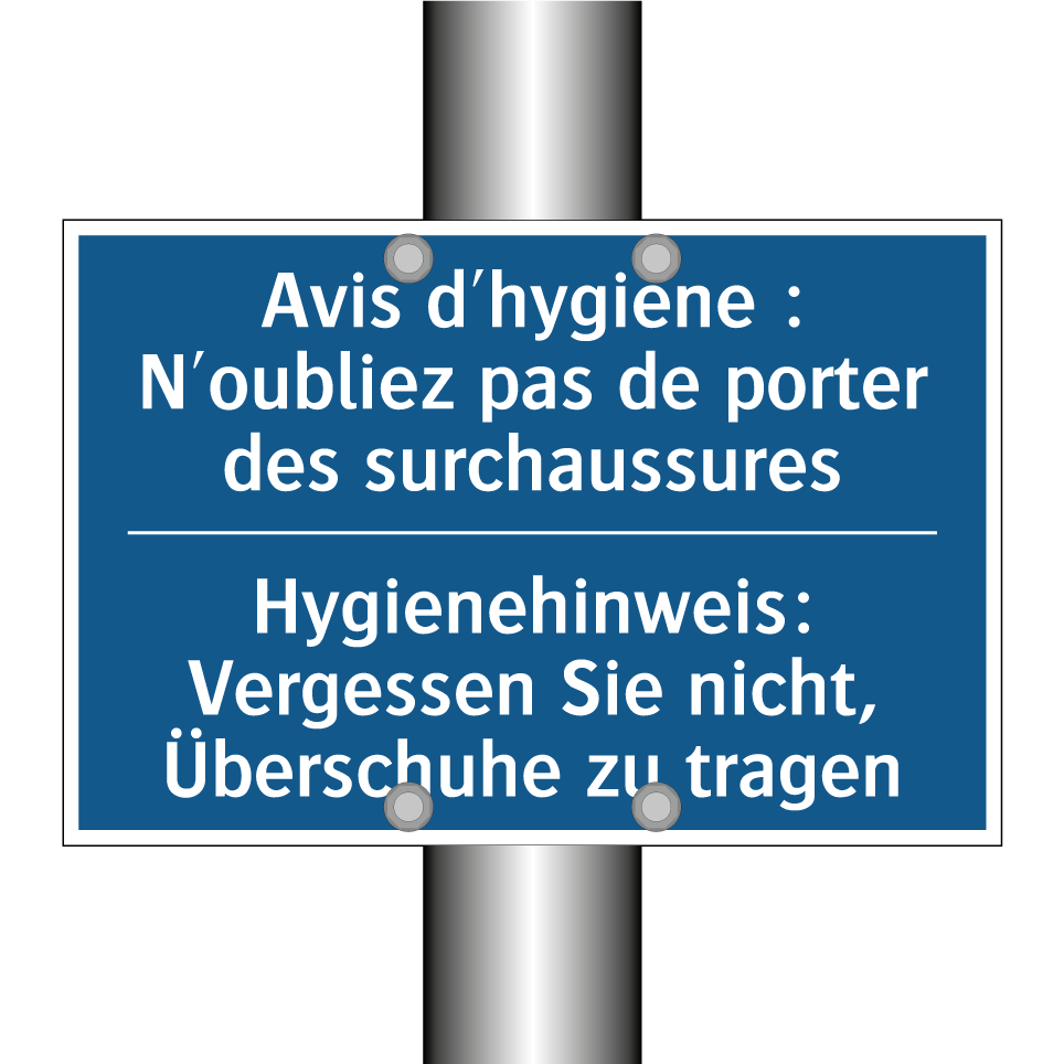 Hygienehinweis: Vergessen Sie /.../ - Avis d'hygiène : N'oubliez pas /.../