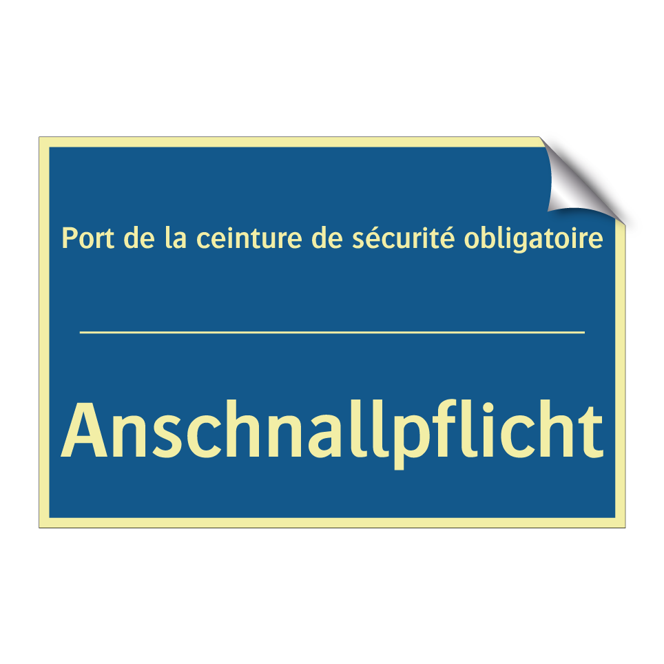 Anschnallpflicht - Port de la ceinture de sécurité /.../
