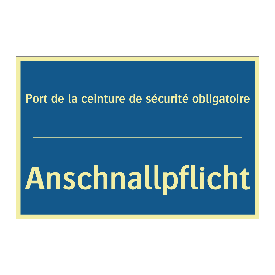 Anschnallpflicht - Port de la ceinture de sécurité /.../
