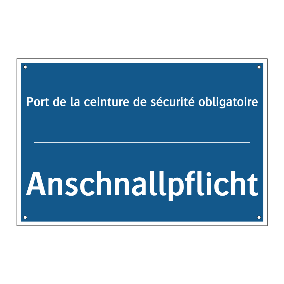 Anschnallpflicht - Port de la ceinture de sécurité /.../