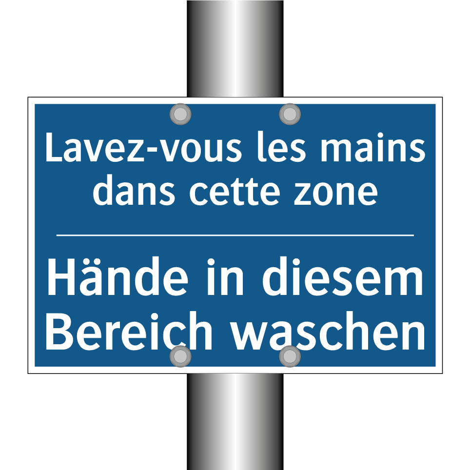 Hände in diesem Bereich waschen /.../ - Lavez-vous les mains dans cette /.../
