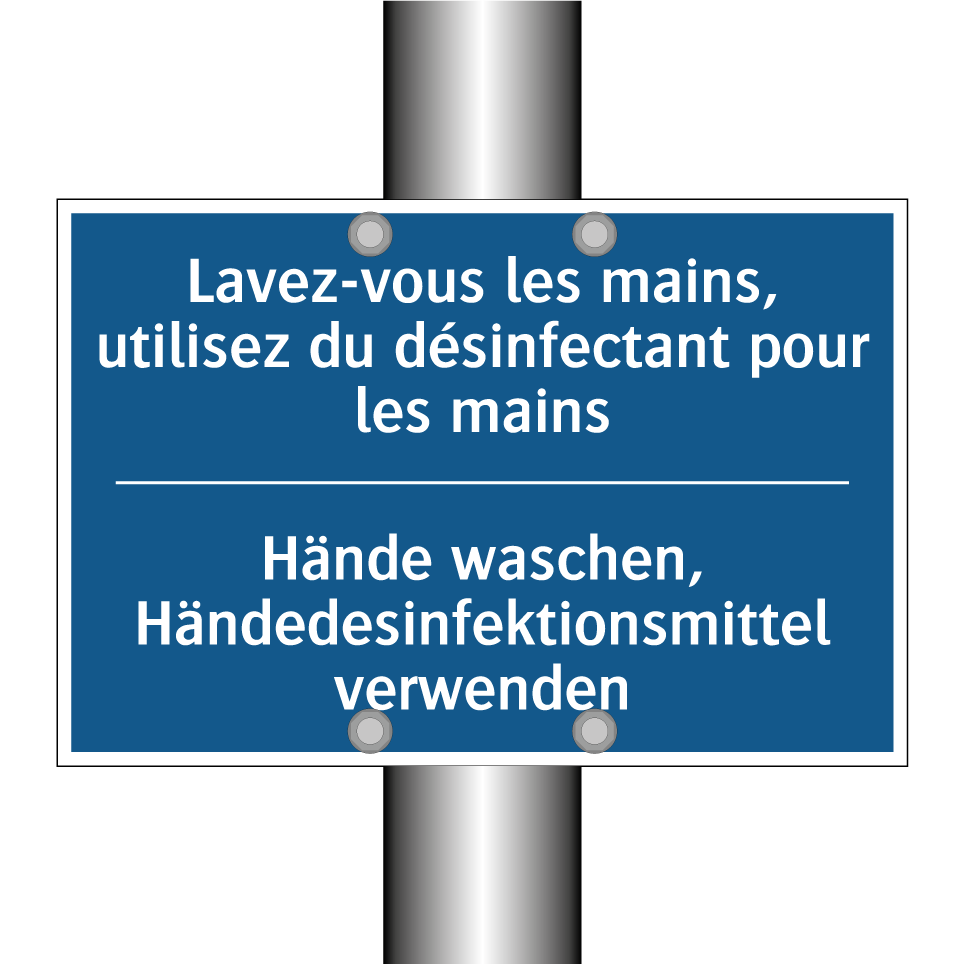 Hände waschen, Händedesinfektionsmittel /.../ - Lavez-vous les mains, utilisez /.../