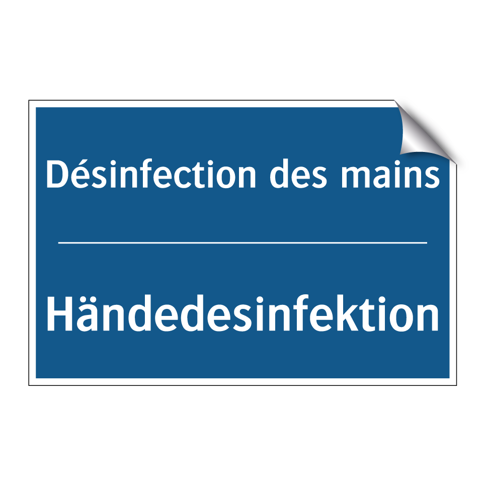 Händedesinfektion - Désinfection des mains