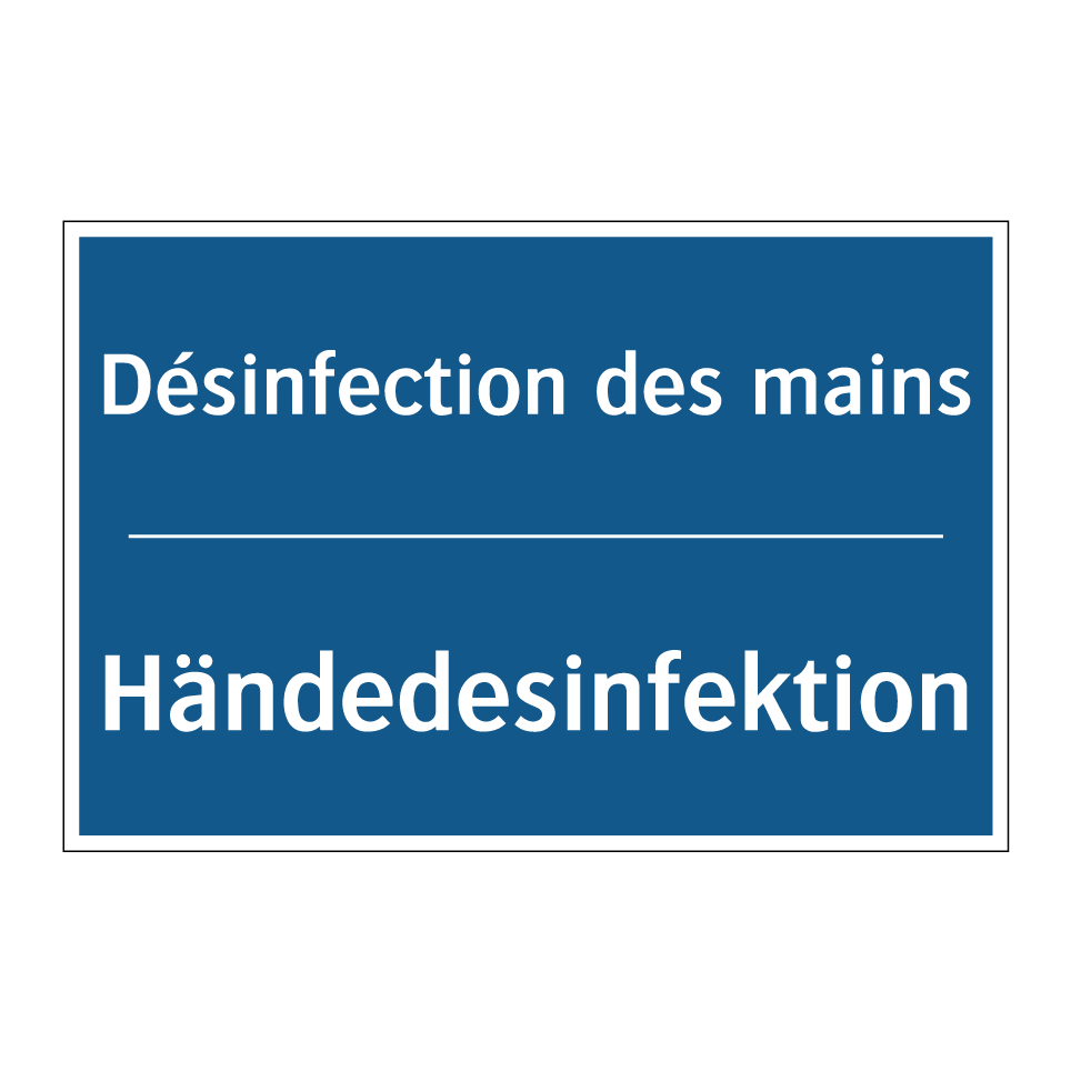 Händedesinfektion - Désinfection des mains