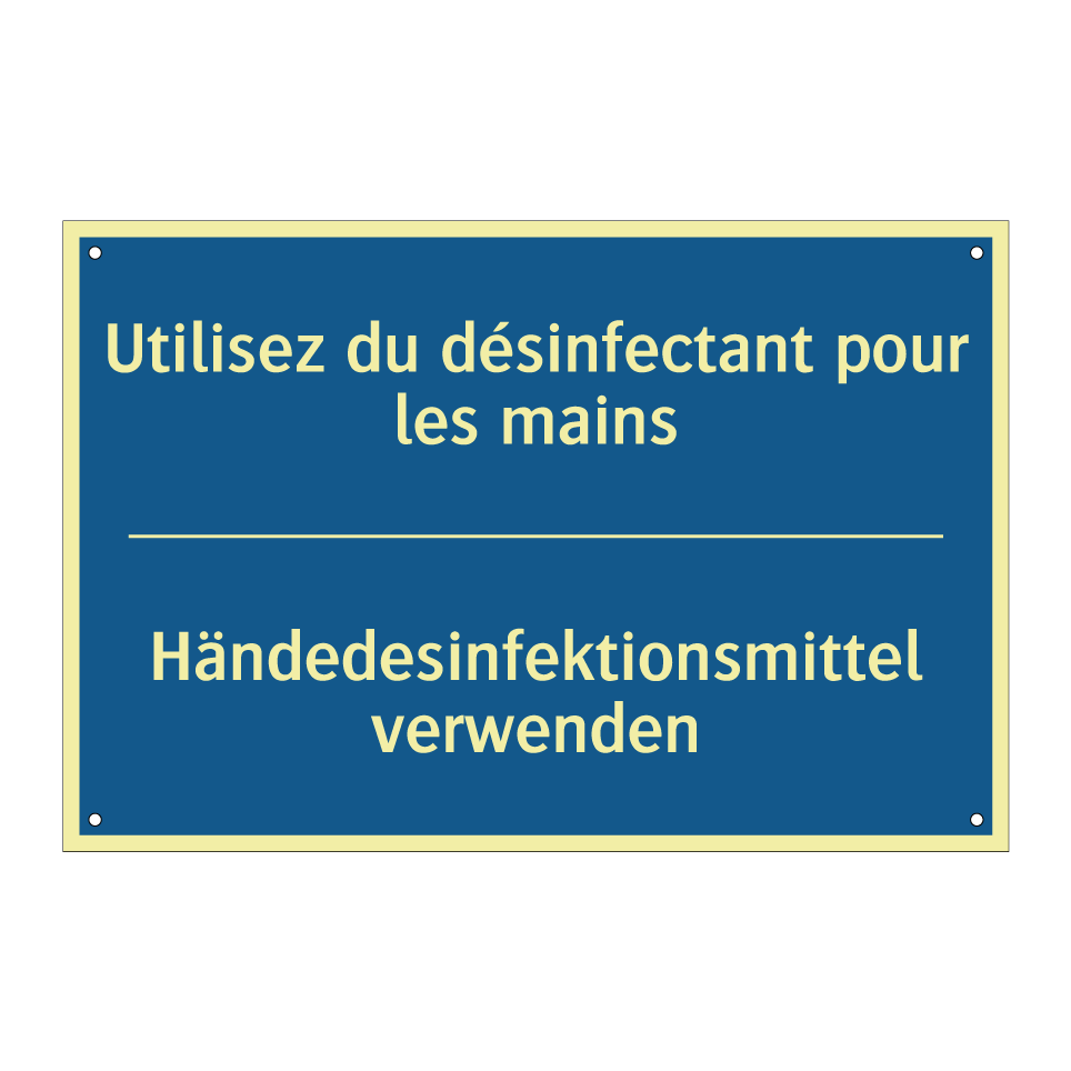 Händedesinfektionsmittel verwenden /.../ - Utilisez du désinfectant pour /.../