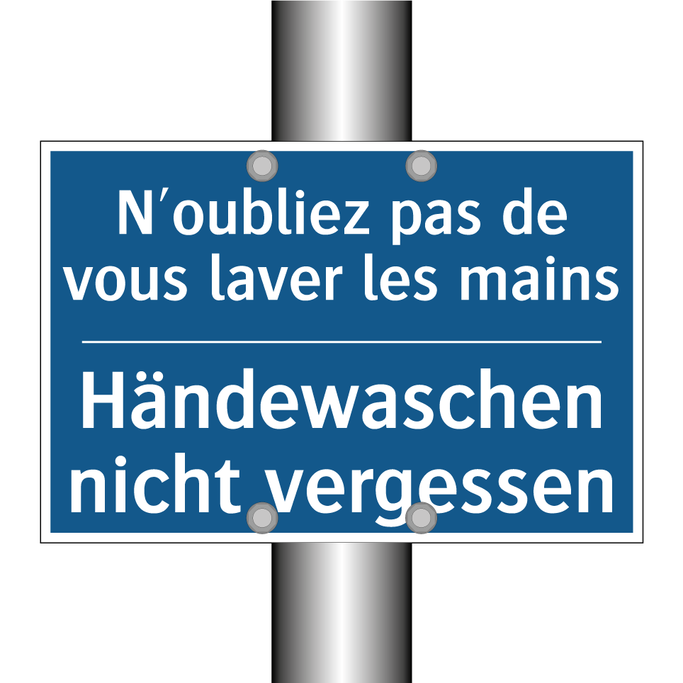 Händewaschen nicht vergessen - N'oubliez pas de vous laver les /.../