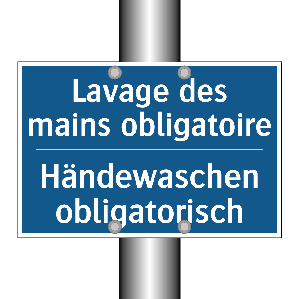 Händewaschen obligatorisch - Lavage des mains obligatoire