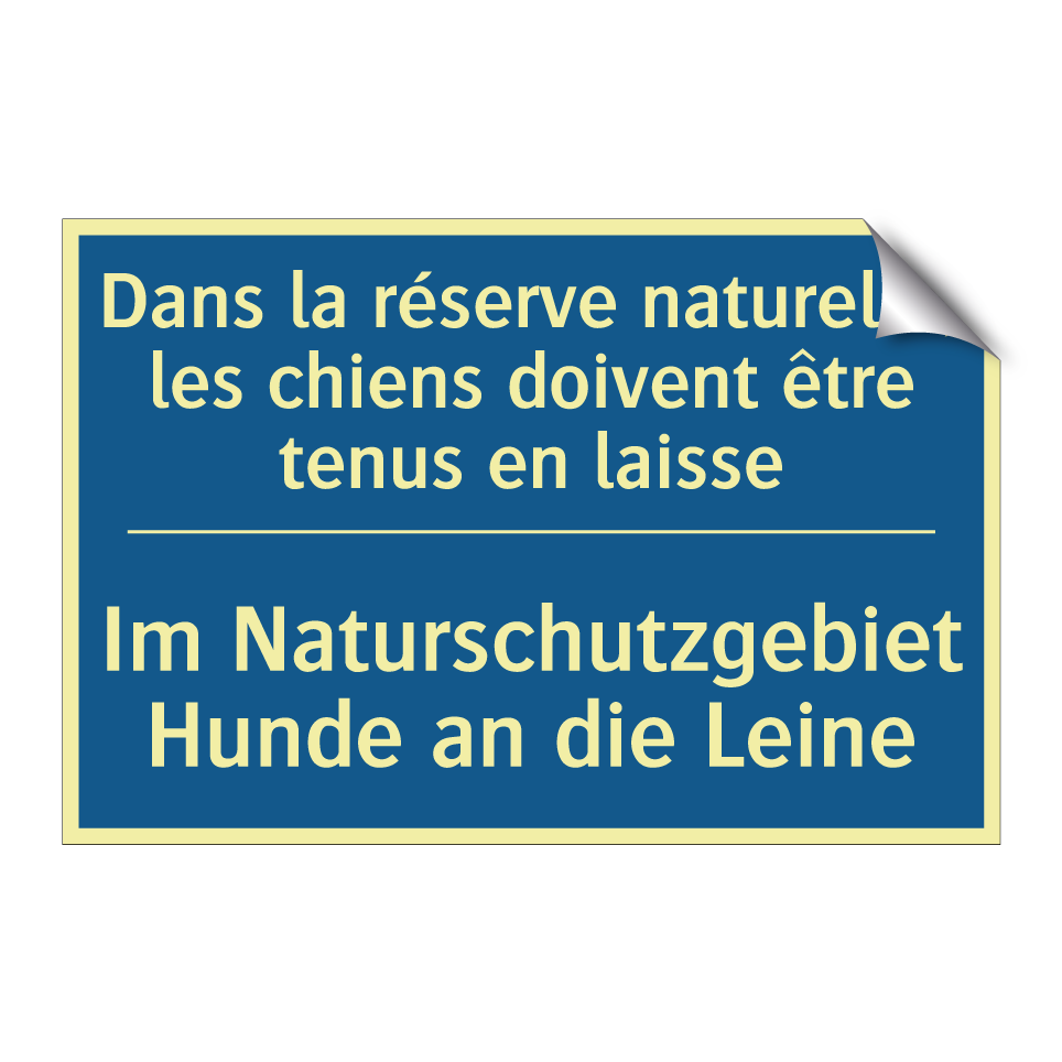 Im Naturschutzgebiet Hunde an /.../ - Dans la réserve naturelle, les /.../
