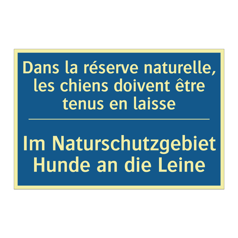 Im Naturschutzgebiet Hunde an /.../ - Dans la réserve naturelle, les /.../