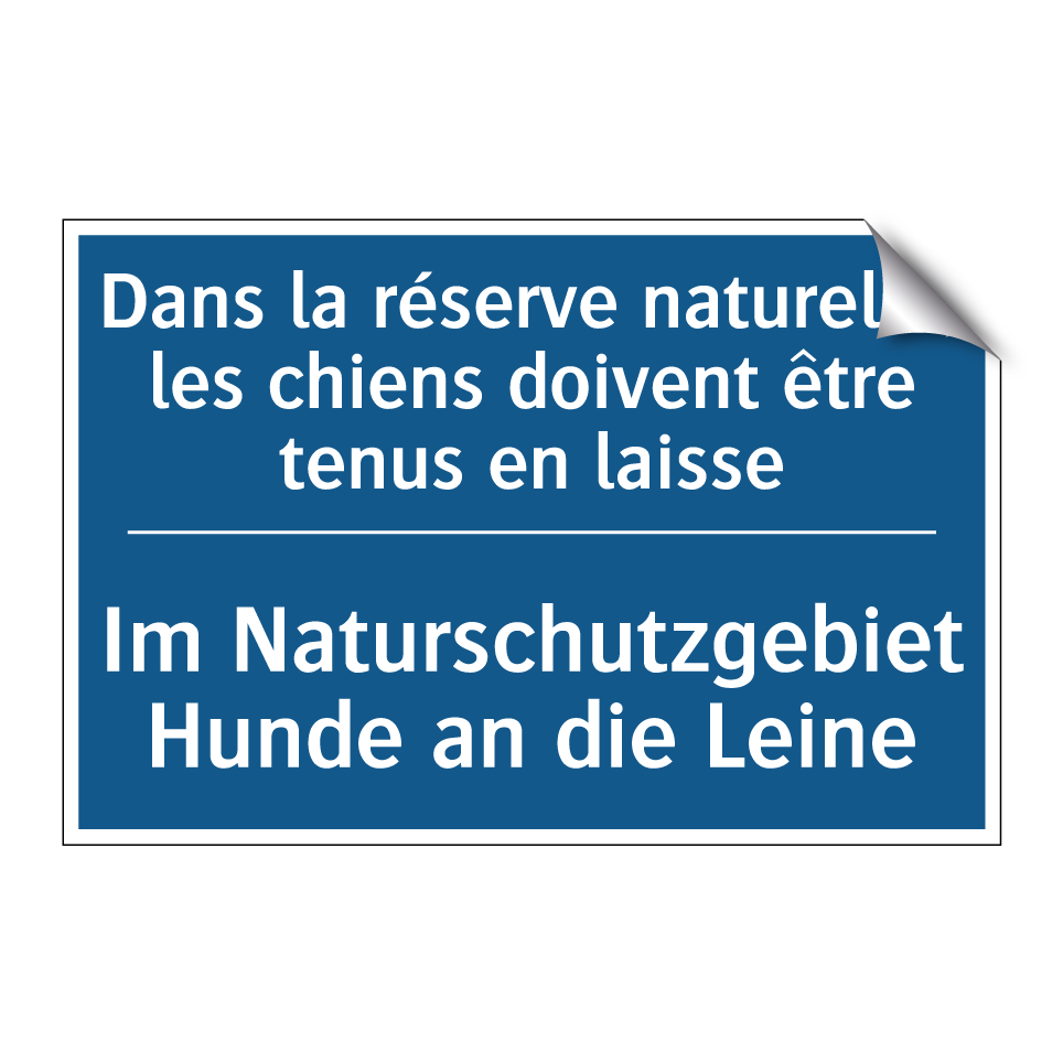 Im Naturschutzgebiet Hunde an /.../ - Dans la réserve naturelle, les /.../