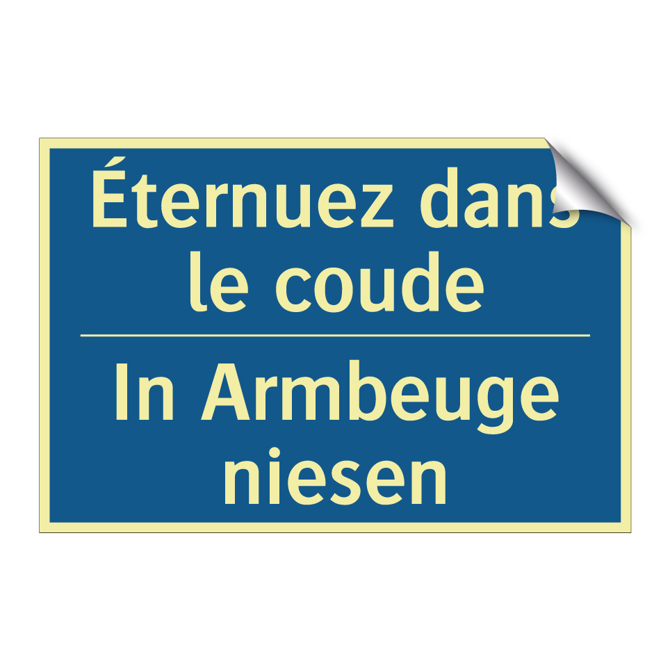 In Armbeuge niesen - Éternuez dans le coude
