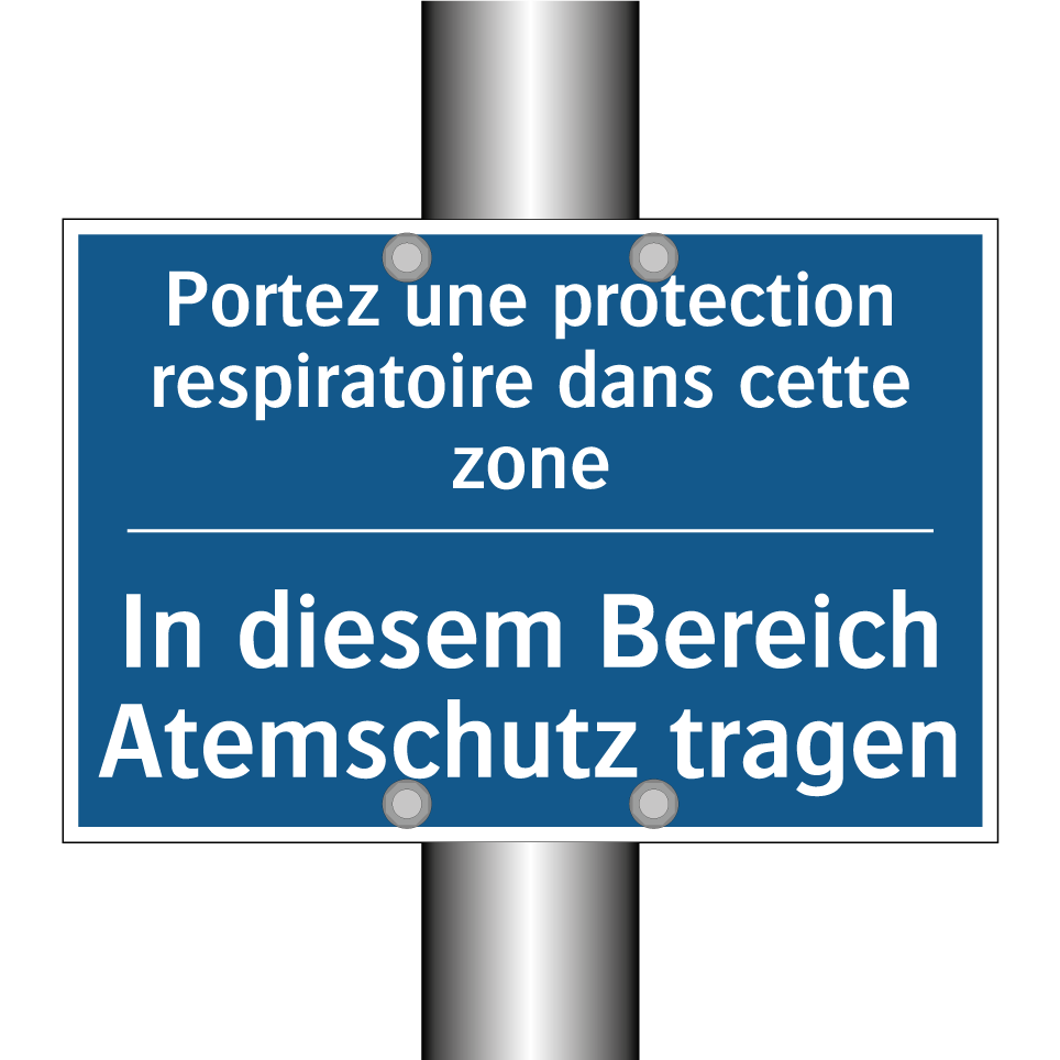 In diesem Bereich Atemschutz tragen /.../ - Portez une protection respiratoire /.../