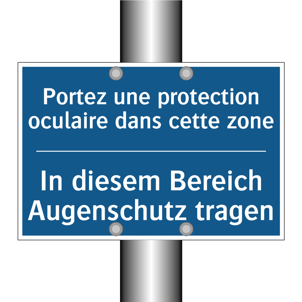 In diesem Bereich Augenschutz /.../ - Portez une protection oculaire /.../