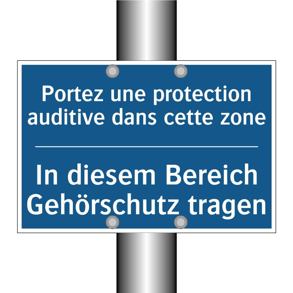 In diesem Bereich Gehörschutz /.../ - Portez une protection auditive /.../