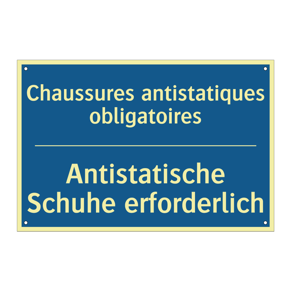 Antistatische Schuhe erforderlich /.../ - Chaussures antistatiques obligatoires /.../