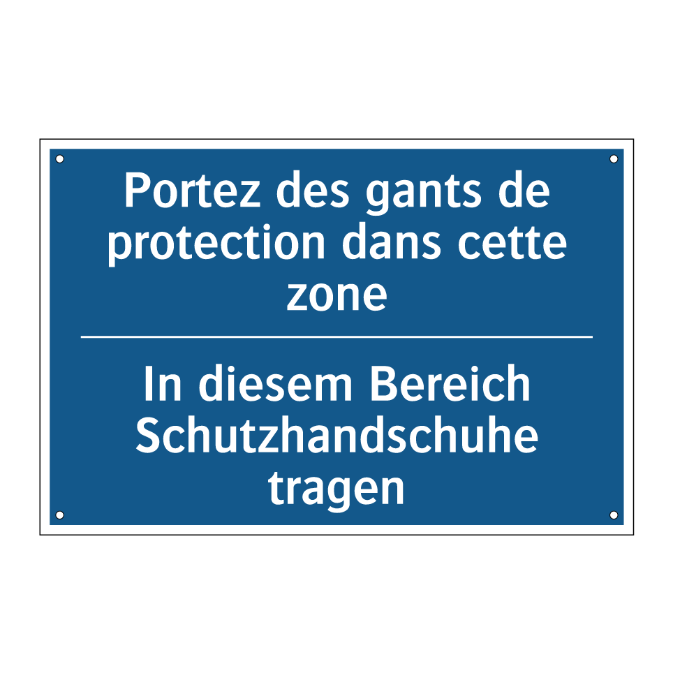 In diesem Bereich Schutzhandschuhe /.../ - Portez des gants de protection /.../
