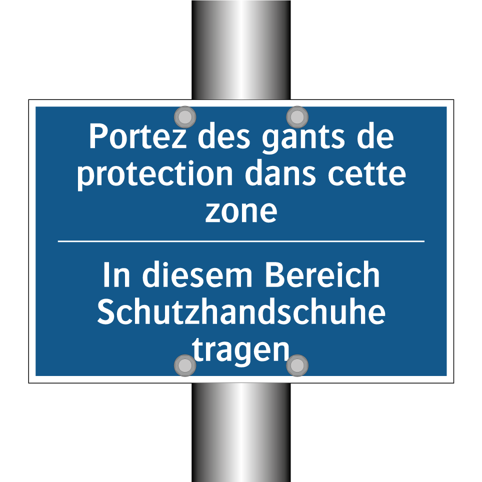 In diesem Bereich Schutzhandschuhe /.../ - Portez des gants de protection /.../