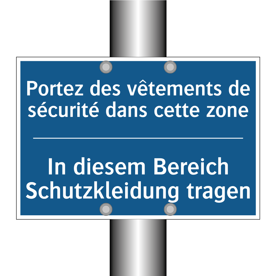 In diesem Bereich Schutzkleidung /.../ - Portez des vêtements de sécurité /.../