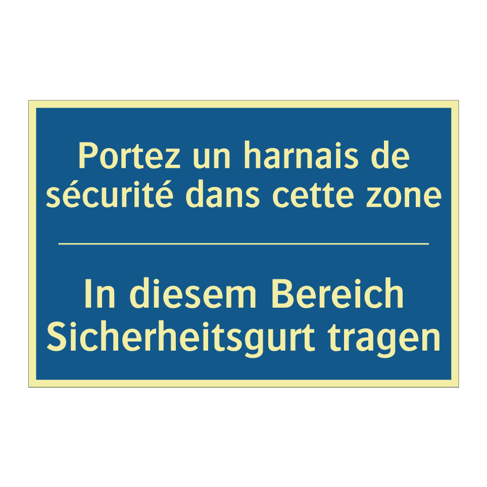 In diesem Bereich Sicherheitsgurt /.../ - Portez un harnais de sécurité /.../