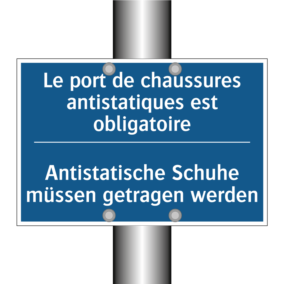 Antistatische Schuhe müssen getragen /.../ - Le port de chaussures antistatiques /.../
