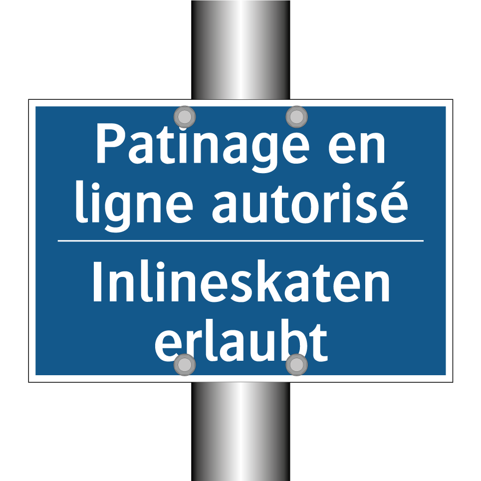 Inlineskaten erlaubt - Patinage en ligne autorisé