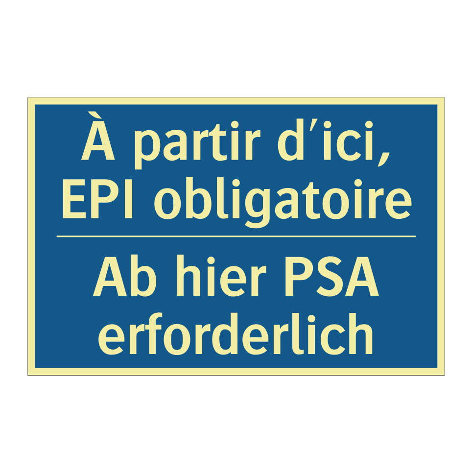 Ab hier PSA erforderlich - À partir d'ici, EPI obligatoire /.../