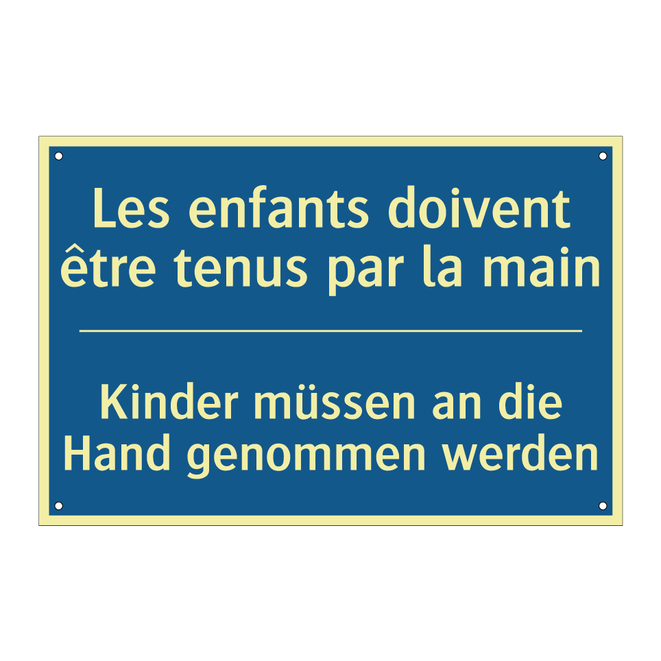 Kinder müssen an die Hand genommen /.../ - Les enfants doivent être tenus /.../