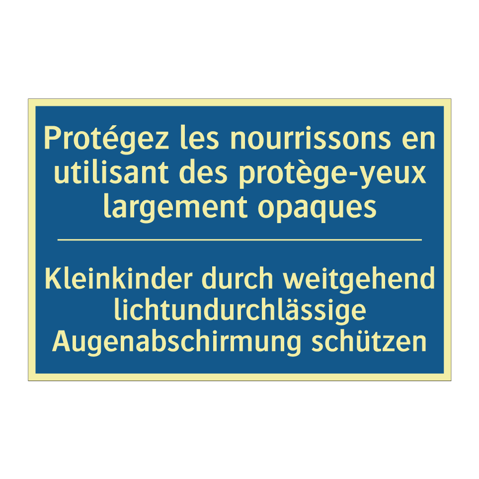 Kleinkinder durch weitgehend lichtundurchlässige /.../ - Protégez les nourrissons en utilisant /.../