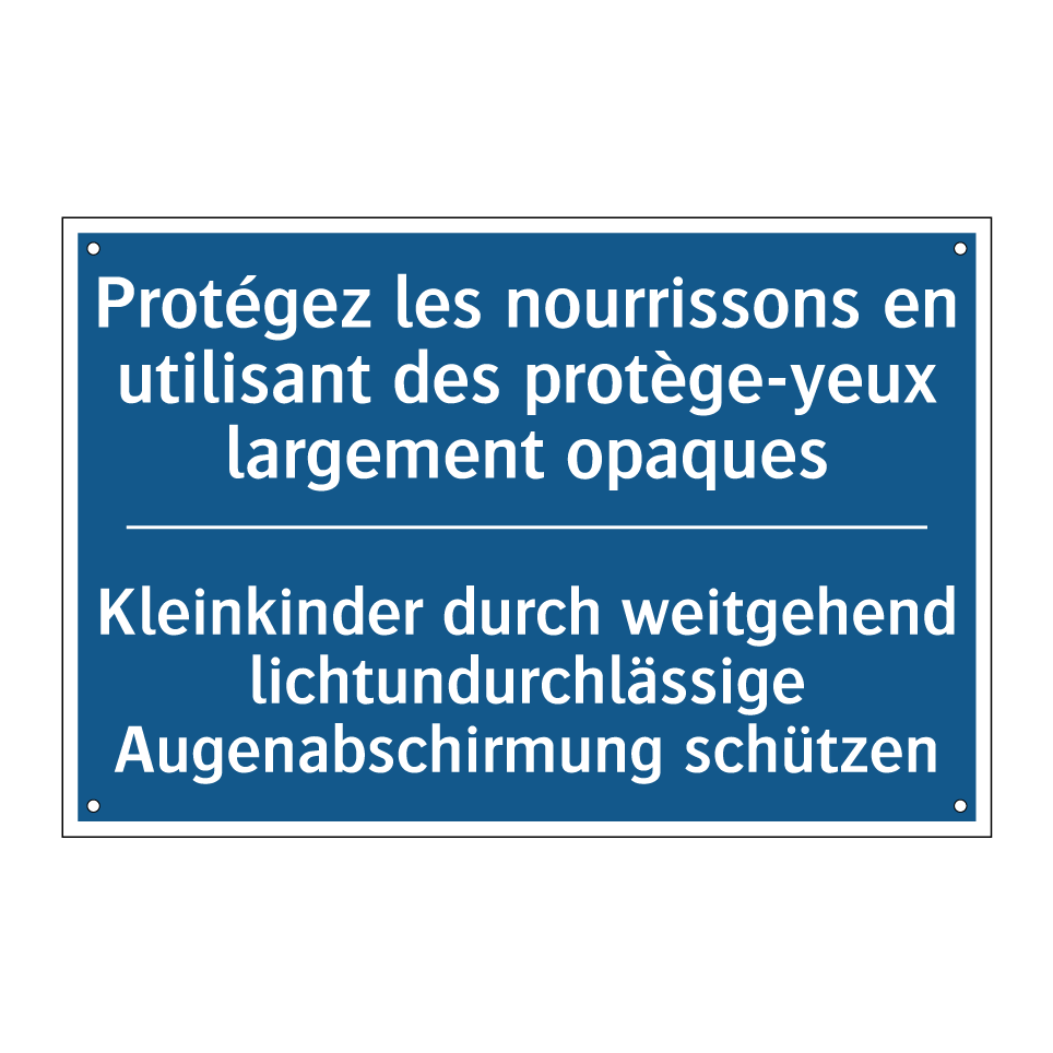 Kleinkinder durch weitgehend lichtundurchlässige /.../ - Protégez les nourrissons en utilisant /.../