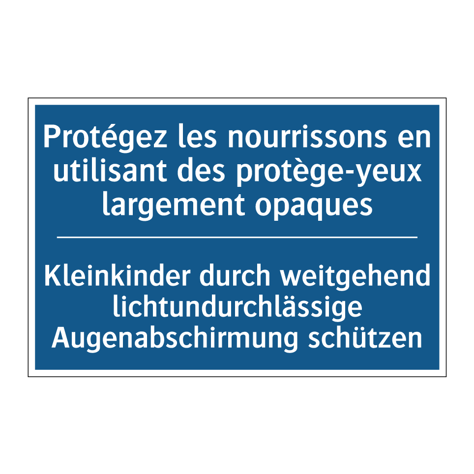 Kleinkinder durch weitgehend lichtundurchlässige /.../ - Protégez les nourrissons en utilisant /.../