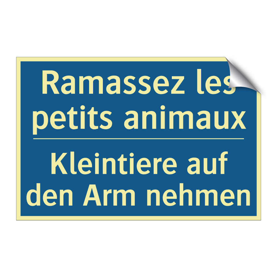 Kleintiere auf den Arm nehmen - Ramassez les petits animaux