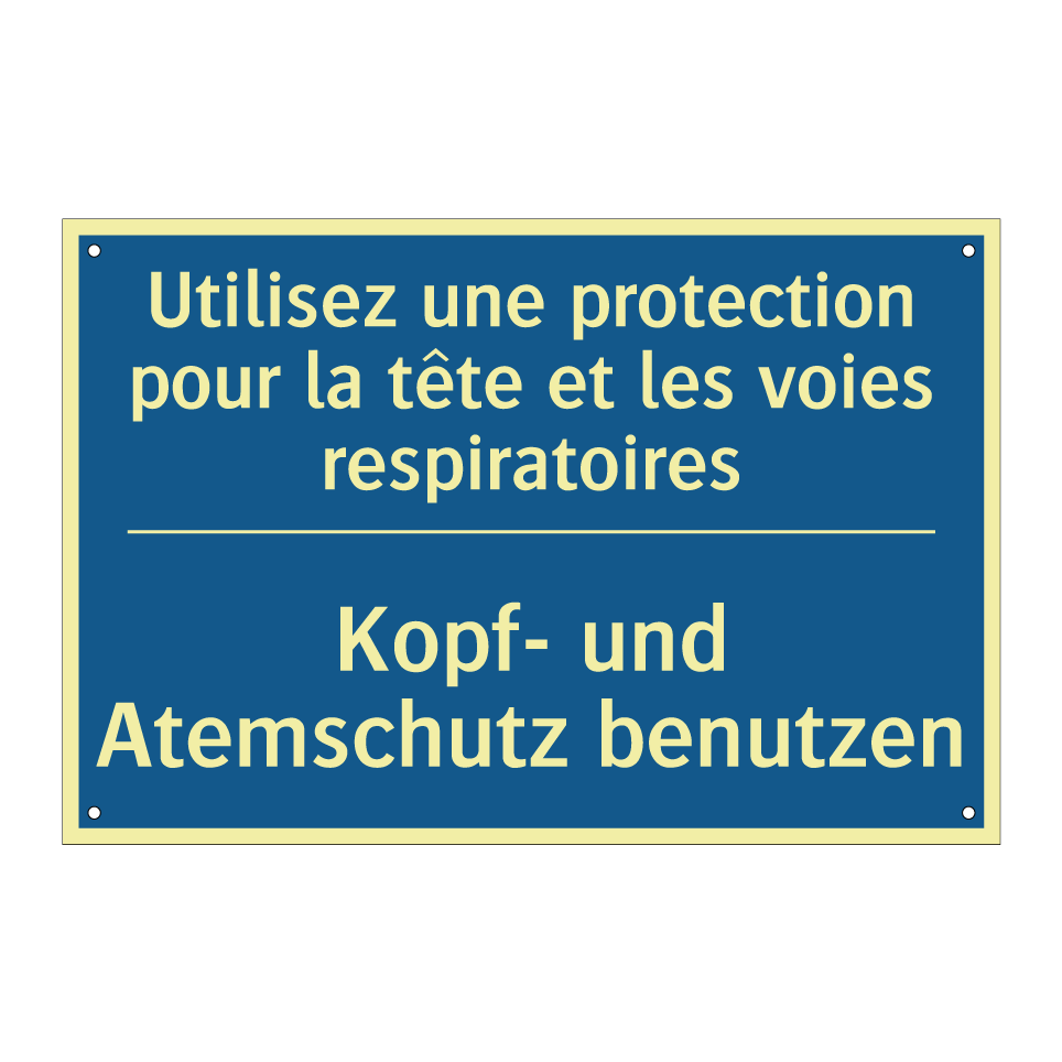 Kopf- und Atemschutz benutzen - Utilisez une protection pour la /.../