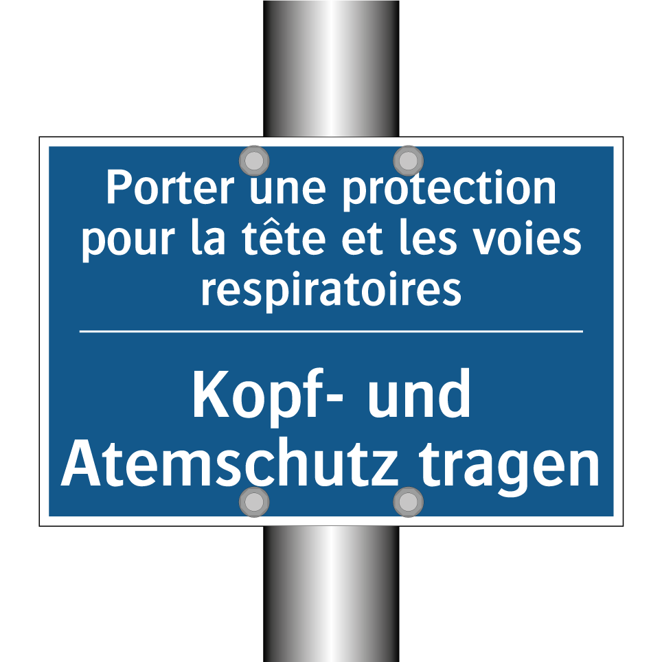 Kopf- und Atemschutz tragen - Porter une protection pour la /.../