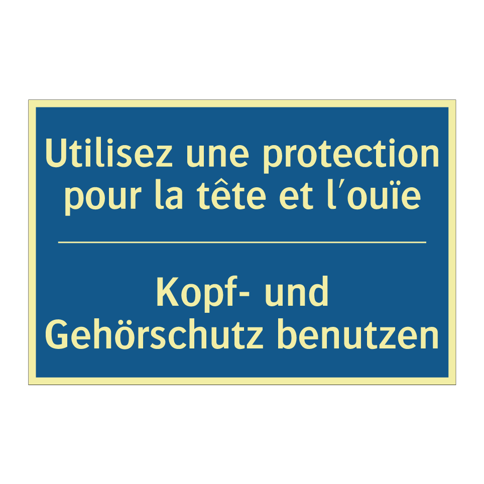 Kopf- und Gehörschutz benutzen - Utilisez une protection pour la /.../