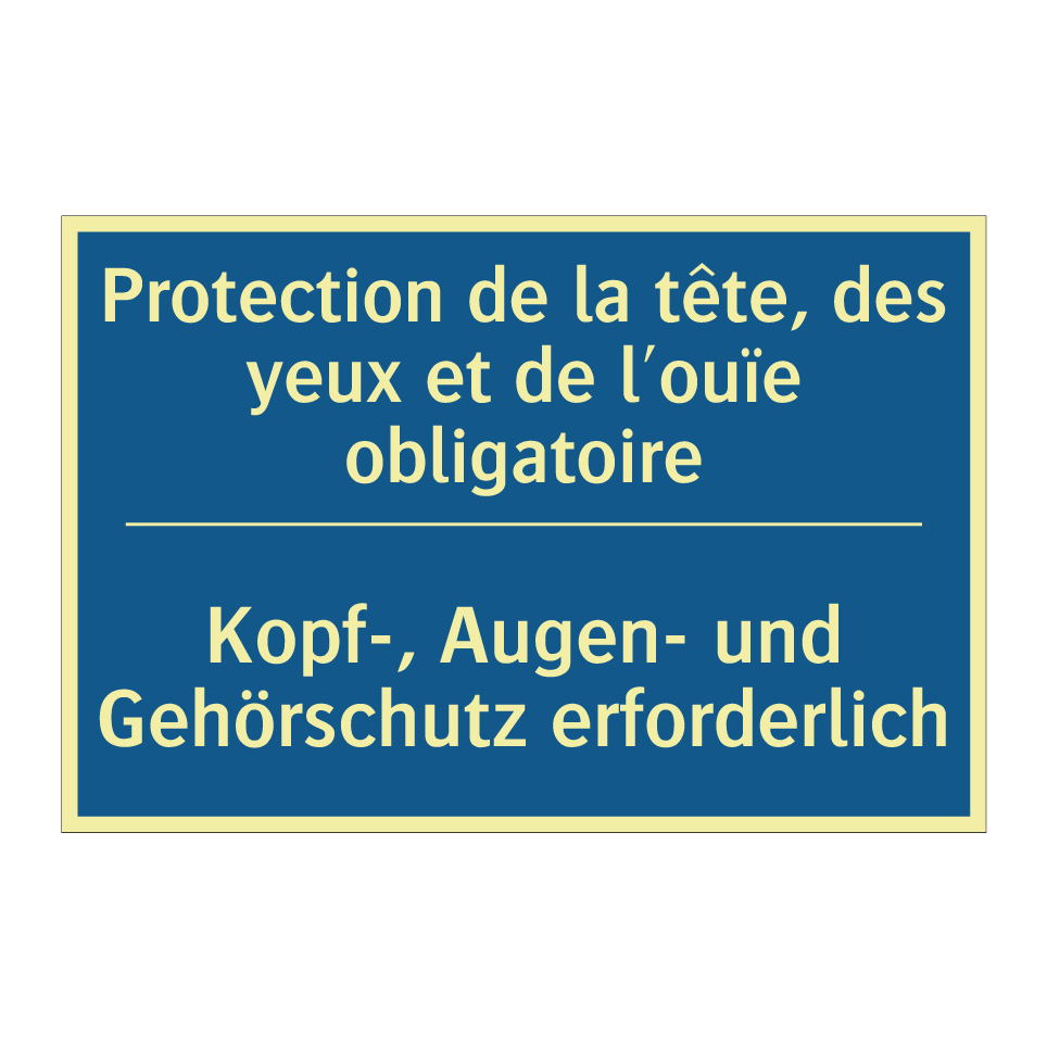 Kopf-, Augen- und Gehörschutz /.../ - Protection de la tête, des yeux /.../
